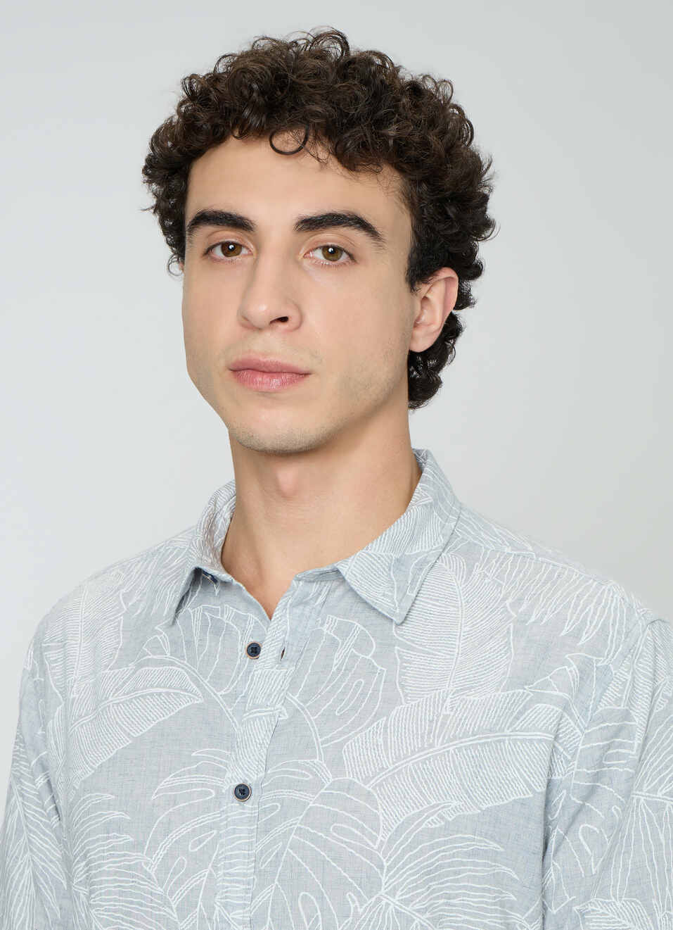Men Grey Printed Shirt, , large image number 4