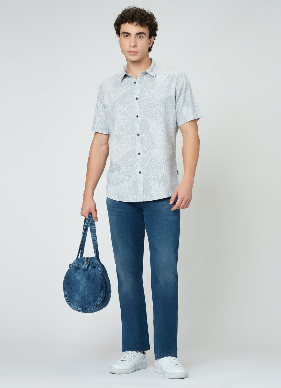 Men Grey Printed Shirt, , large image number 5