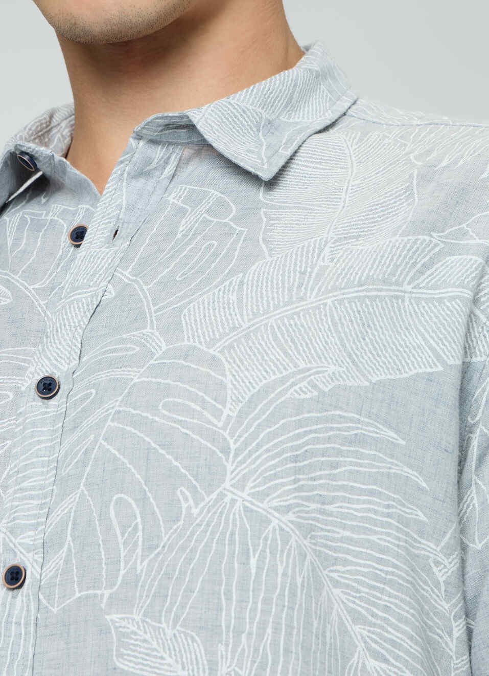 Men Grey Printed Shirt, , large image number 6