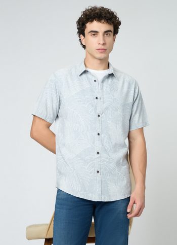 Men Grey Printed Shirt