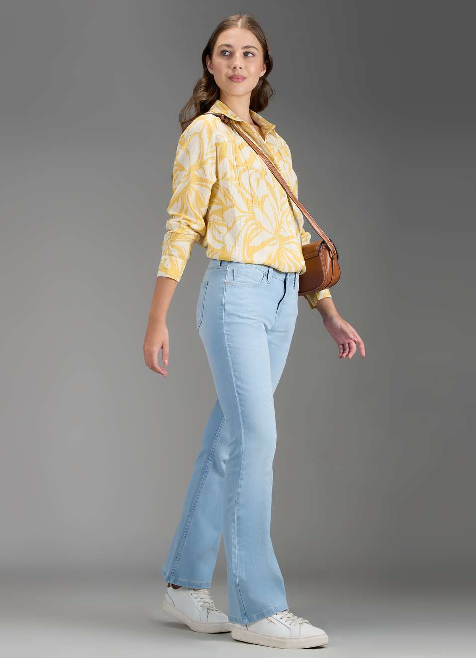 Women Yellow Printed Regular Fit Shirt, , large image number 2