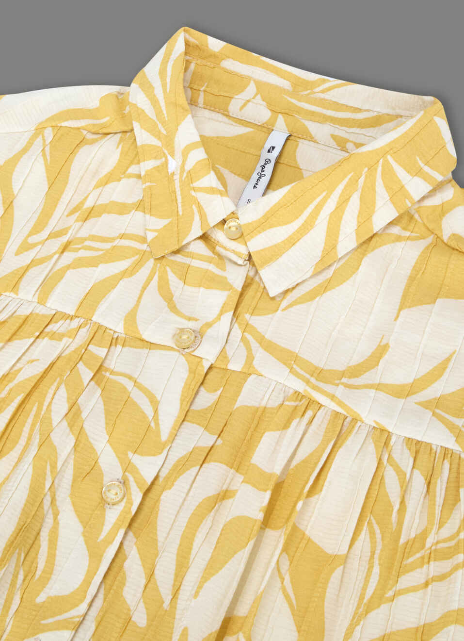 Women Yellow Printed Regular Fit Shirt, , large image number 3