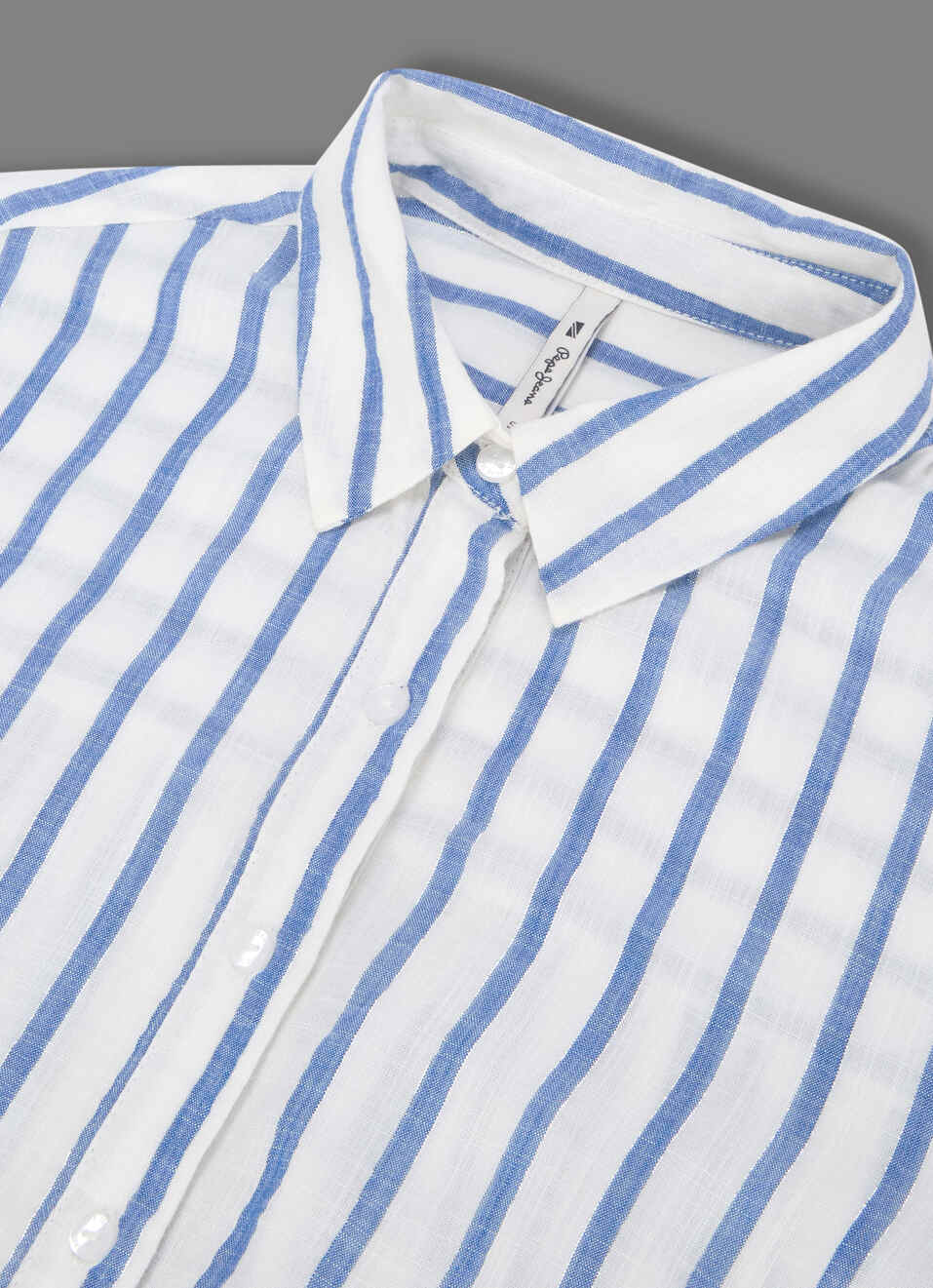 Women Blue Striped Regular Fit Shirt, , large image number 3