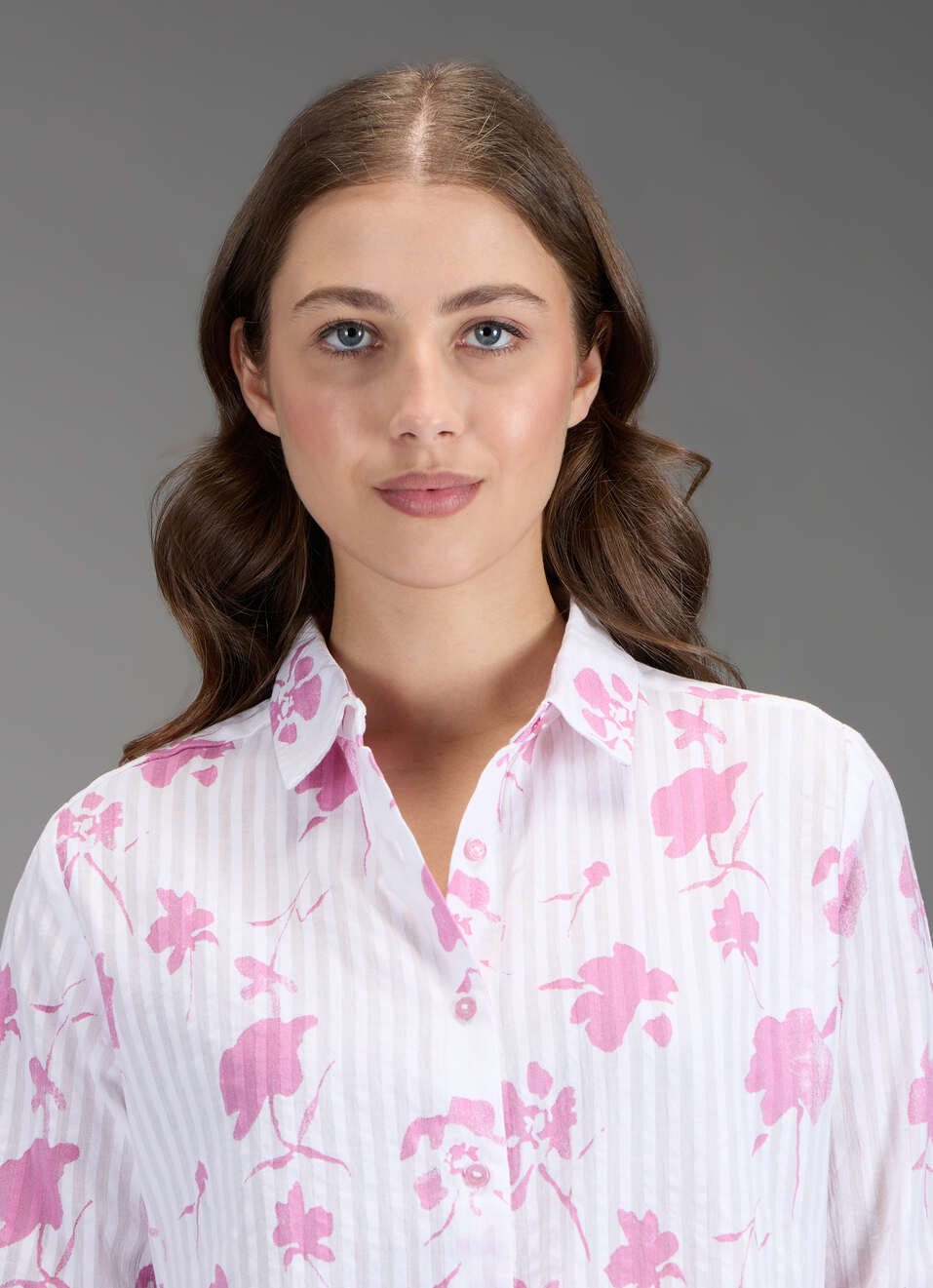 Women Pink Floral Print Regular Fit Shirt, , large image number 4