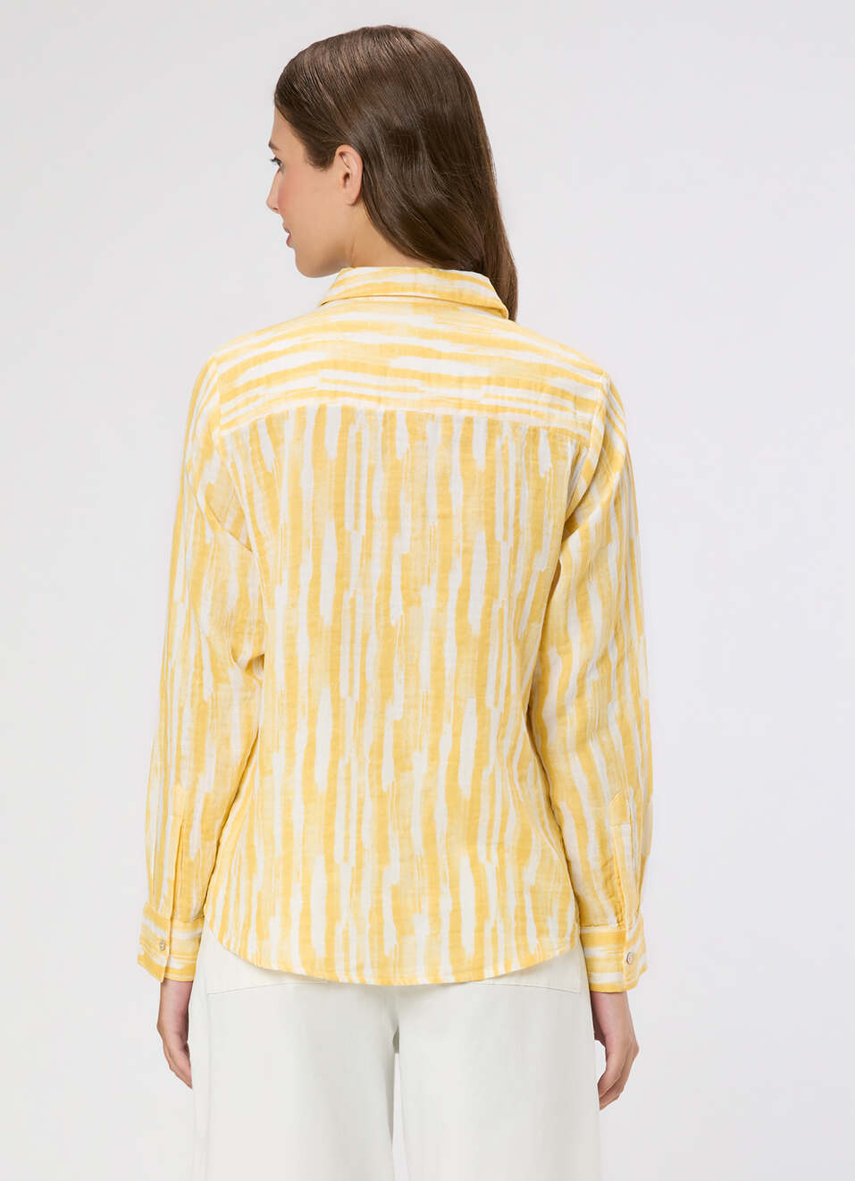 Women Yellow Printed Regular Fit Shirt, , large image number 2
