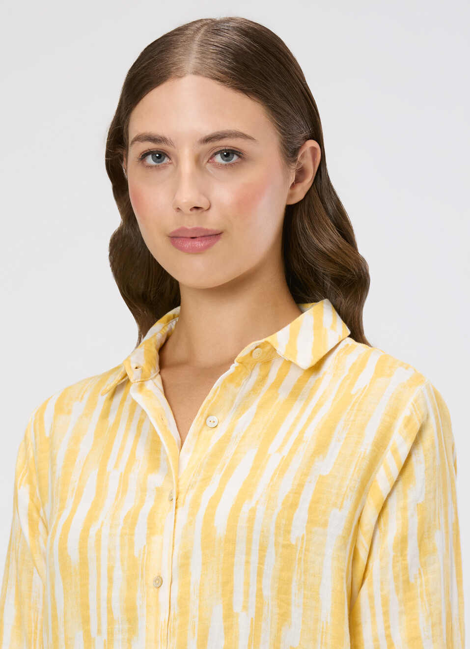 Women Yellow Printed Regular Fit Shirt, , large image number 4