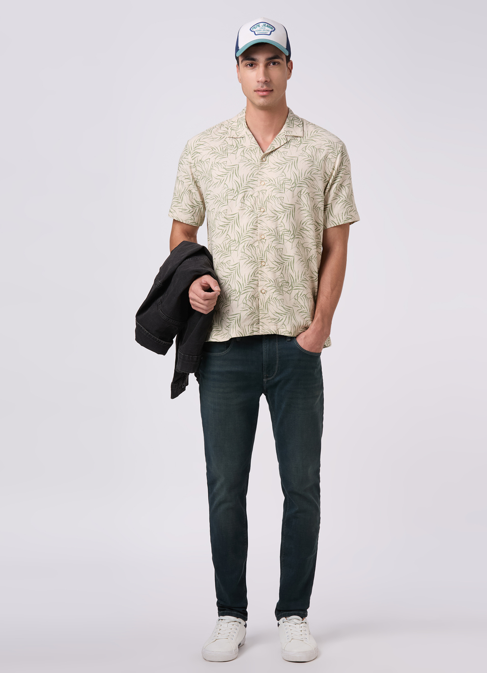 Men Beige Printed Resort Collar Shirt, , large image number 5