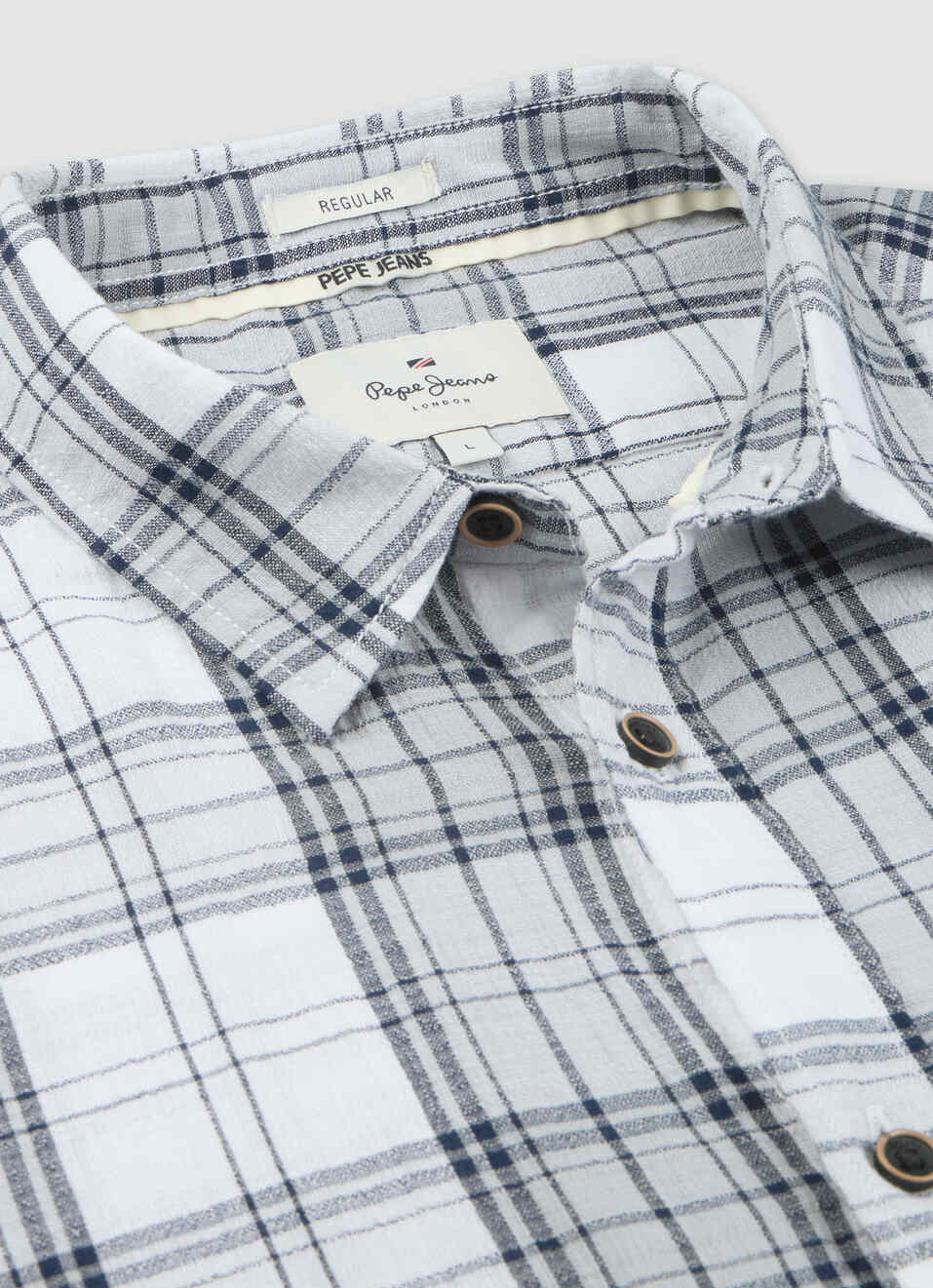Men Grey Checked Shirt, , large image number 7