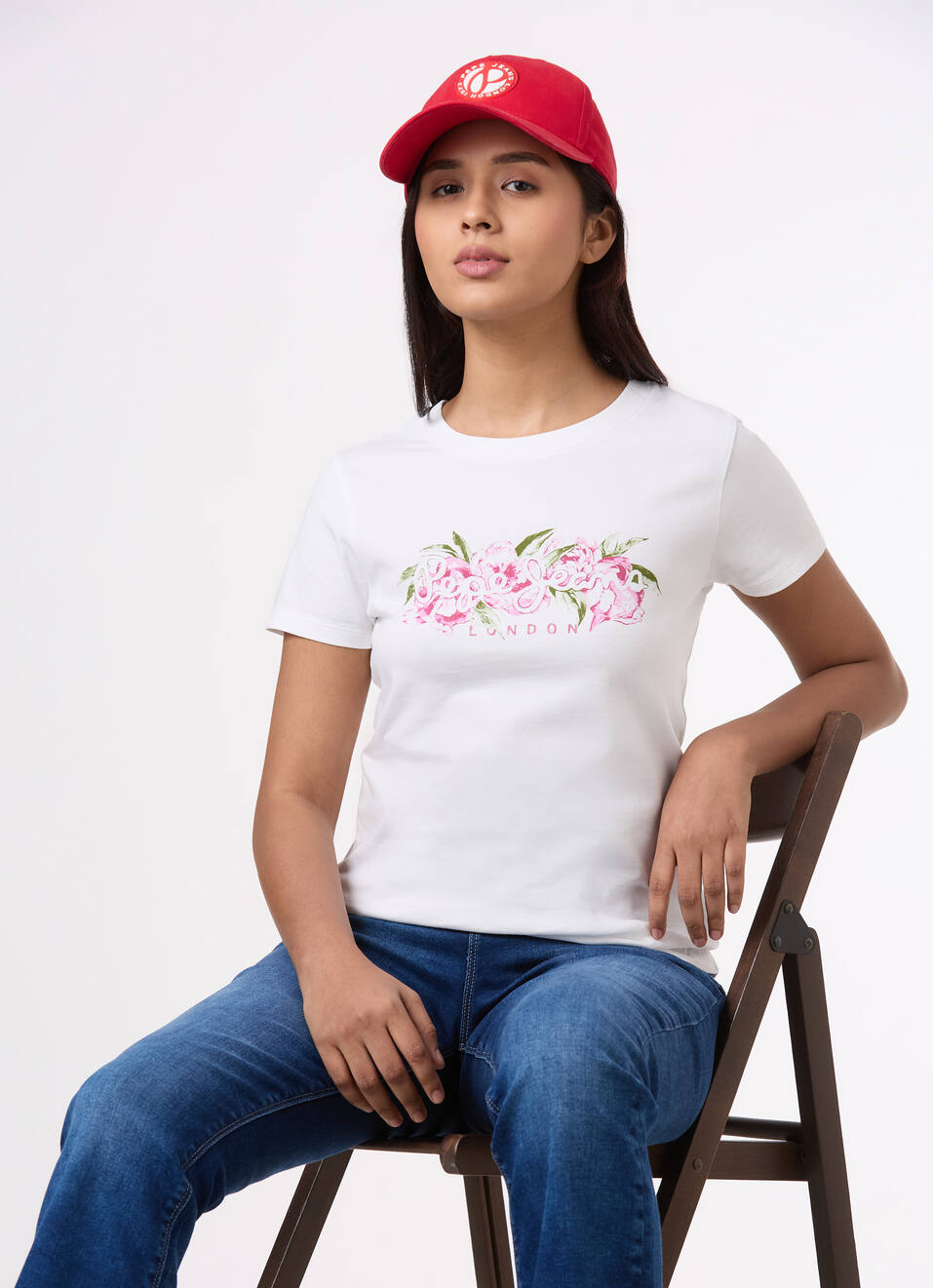Women White Graphic Print T-shirt, , large image number 0