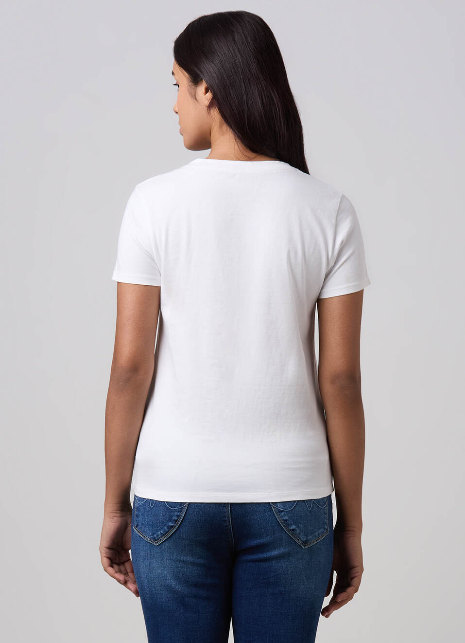 Women White Graphic Print T-shirt, , large image number 2