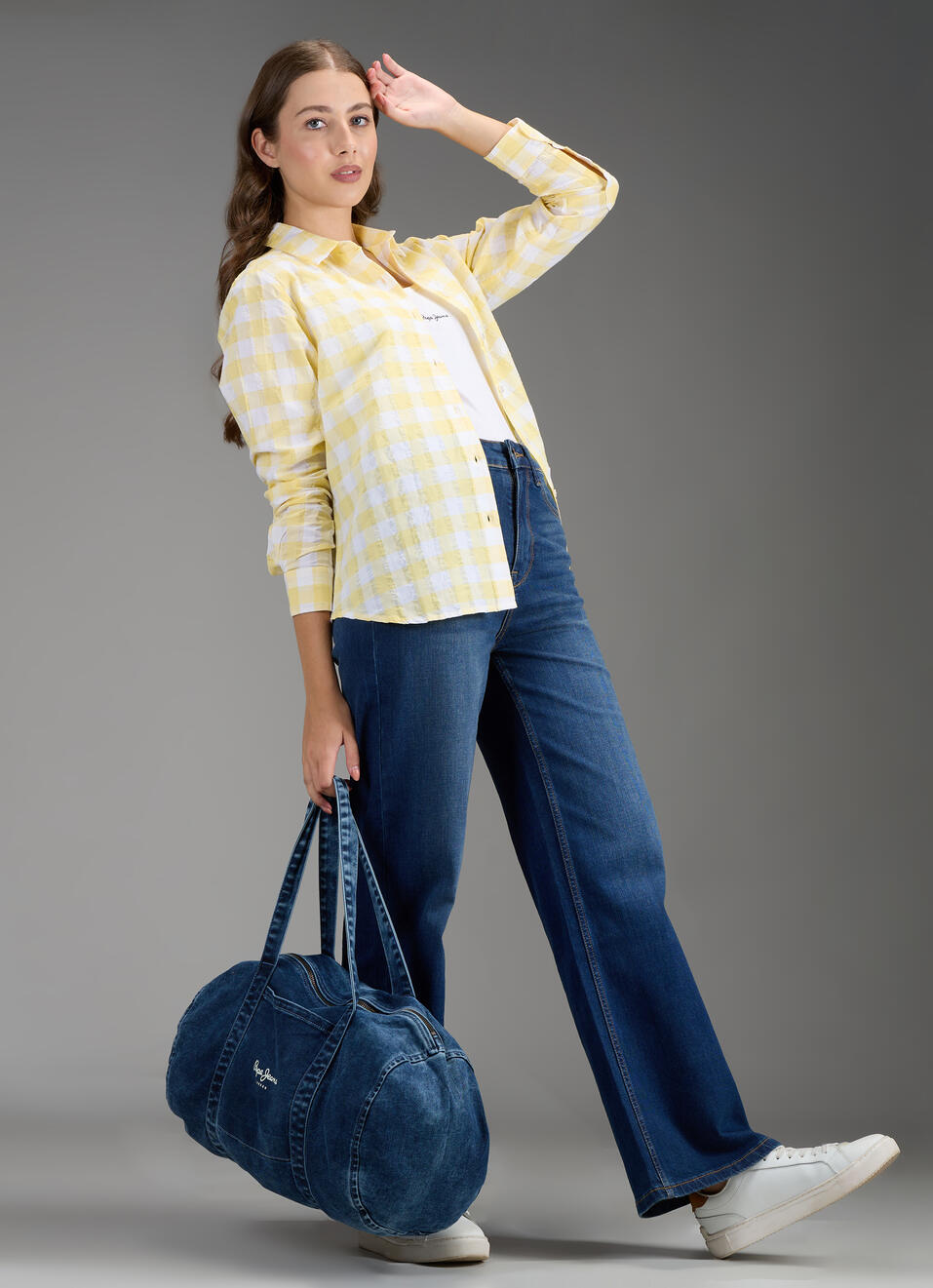 Women Yellow Checked Regular Fit Shirt, , large image number 2