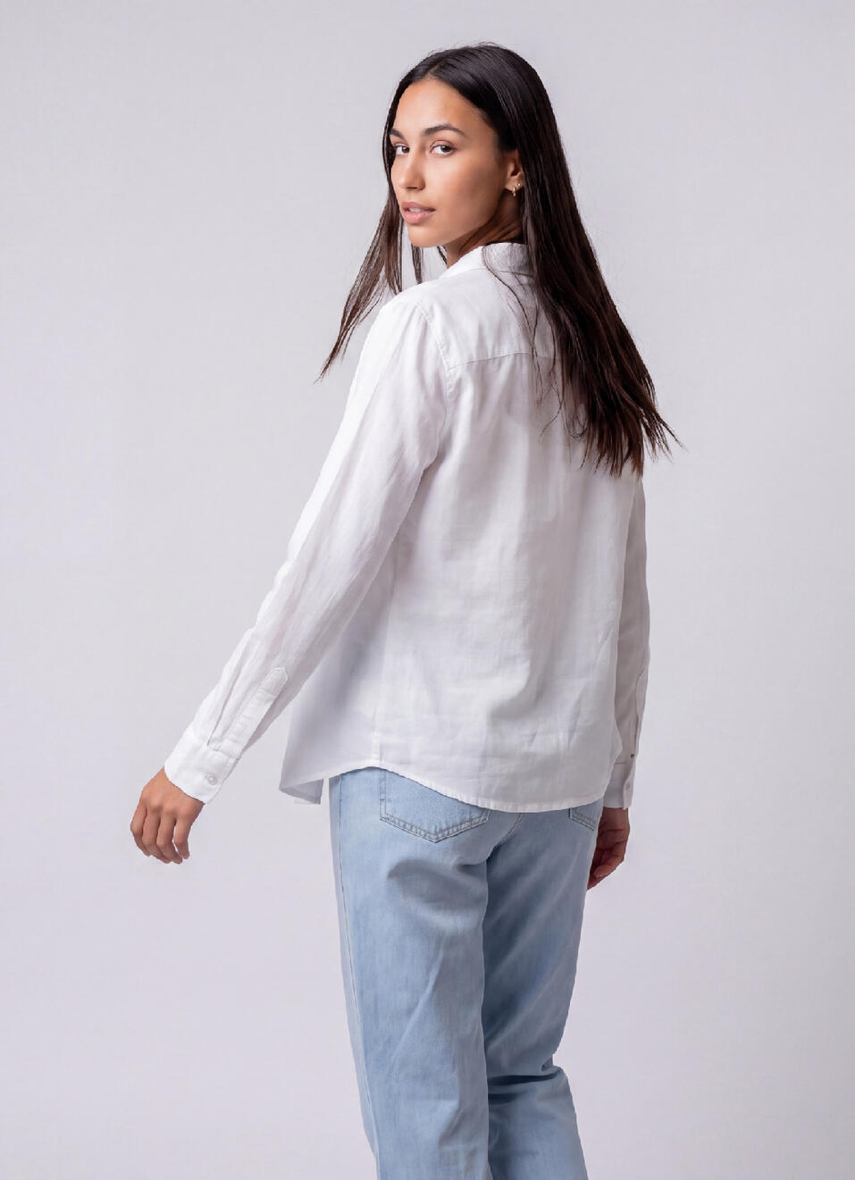 Women White Solid Regular Fit Casual Shirt, , large image number 2