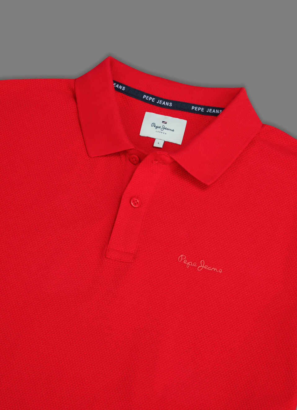 Men Red Solid Short Sleeve Polo, , large image number 3