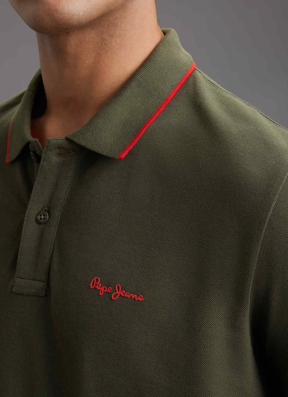 Men Green Polo Collar T-shirt, , large image number 1