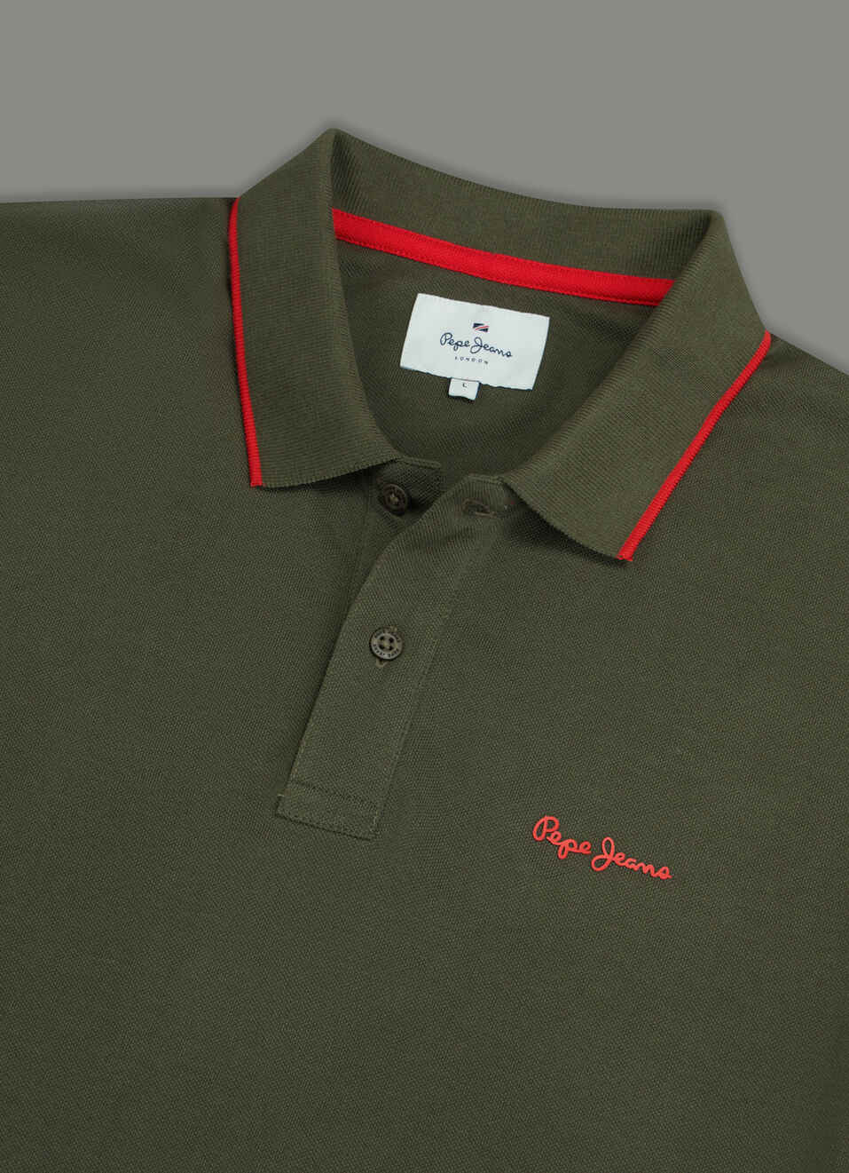 Men Green Polo Collar T-shirt, , large image number 3