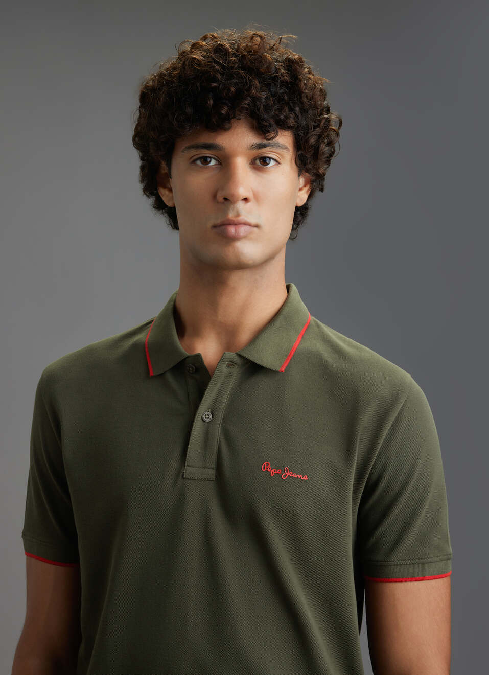Men Green Polo Collar T-shirt, , large image number 4