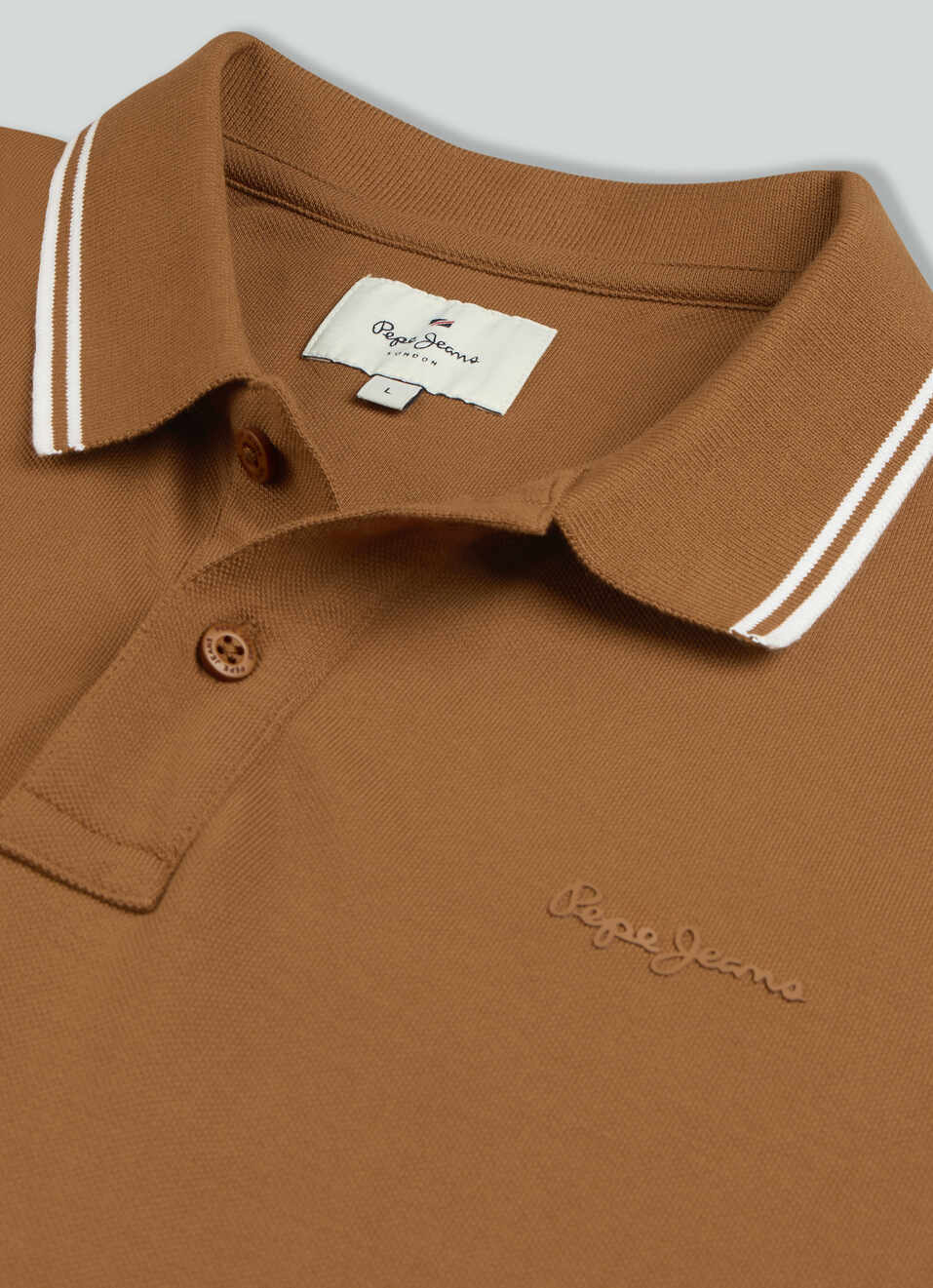 Men Brown Solid Polo Collar T-shirt, , large image number 7