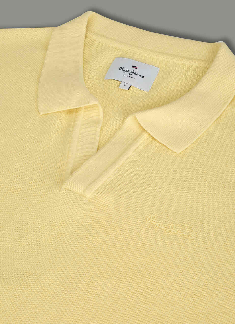 Men Yellow Solid Regular Fit Johnny Collar Polo T-shirt, , large image number 3