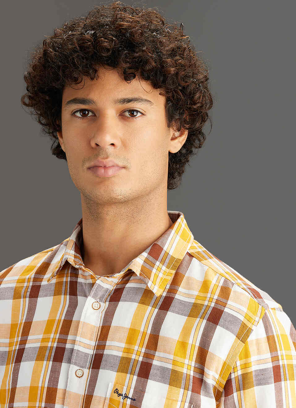 Men Yellow Checked Regular Fit Cotton Linen Shirt, , large image number 4
