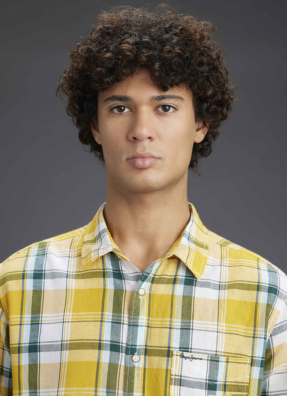 Men Yellow Checked Regular Fit Cotton Linen Shirt, , large image number 4