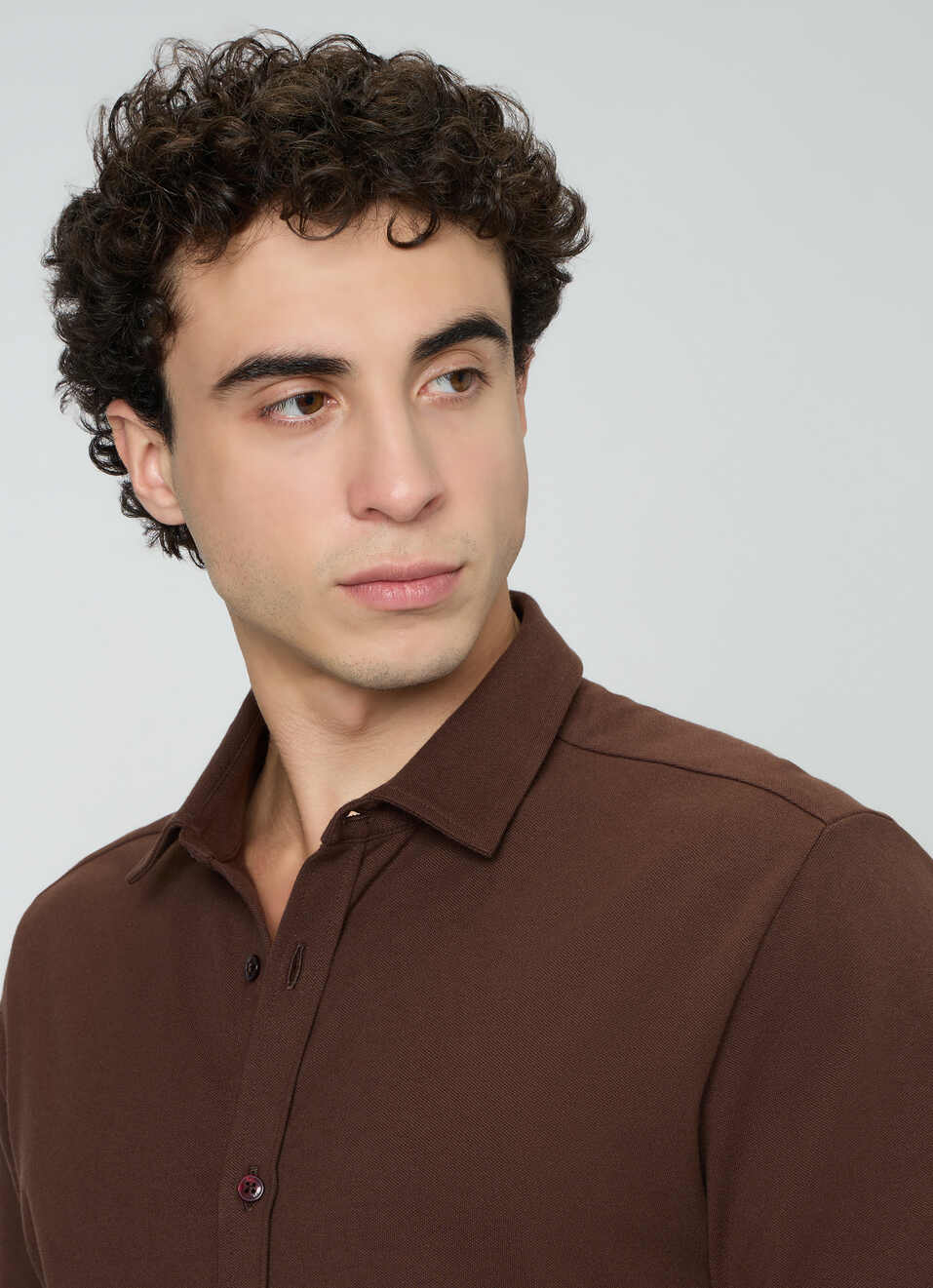Men Brown Solid Shirt, , large image number 4