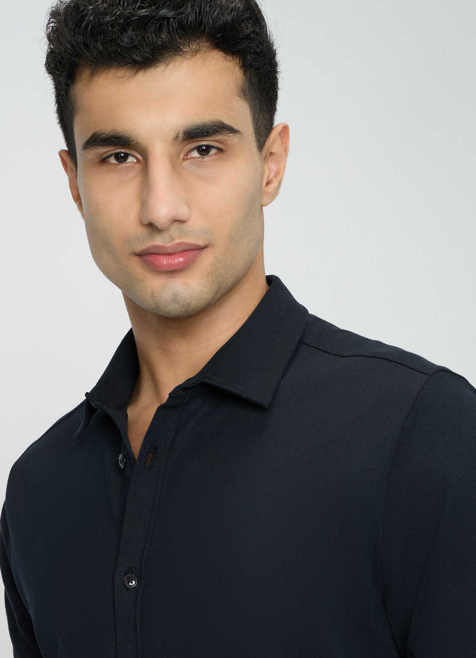 Men Black Solid Shirt, , large image number 4