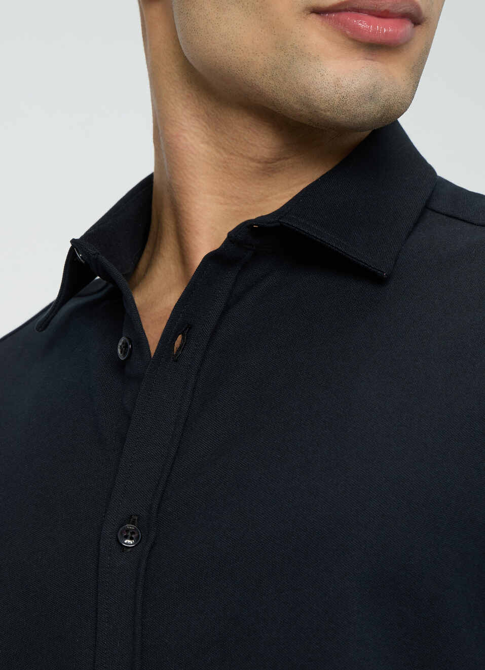 Men Black Solid Shirt, , large image number 6