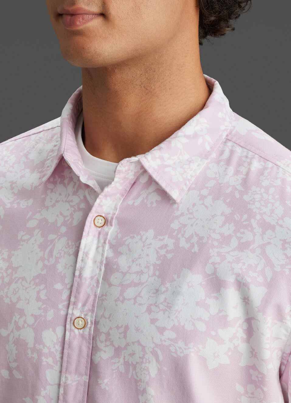 Men Pink Floral Printed Regular Fit Full Sleeve Casual Shirt, , large image number 1