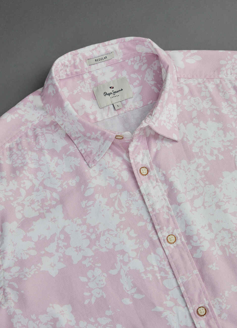 Men Pink Floral Printed Regular Fit Full Sleeve Casual Shirt, , large image number 3