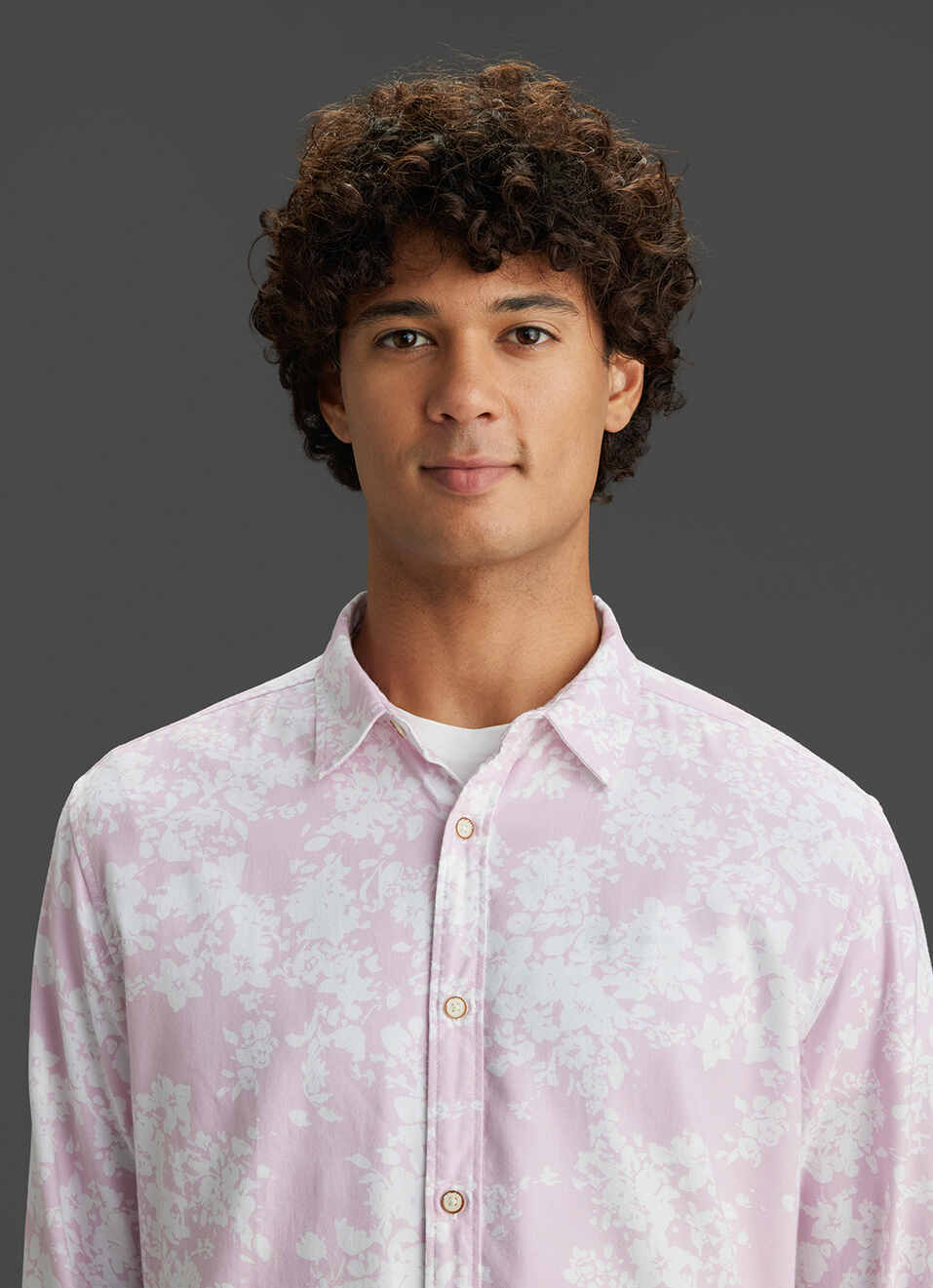 Men Pink Floral Printed Regular Fit Full Sleeve Casual Shirt, , large image number 4