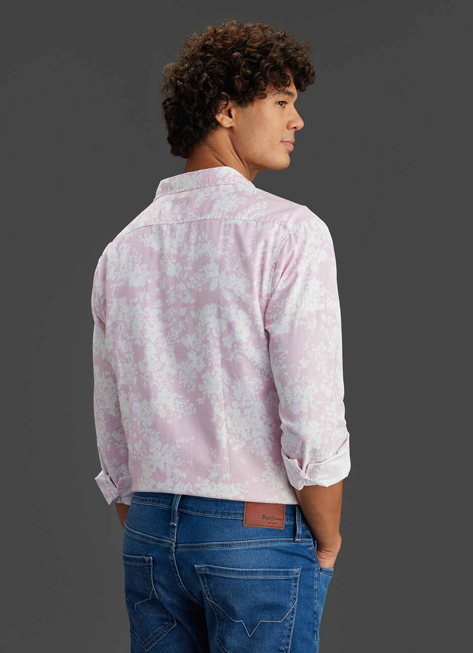 Men Pink Floral Printed Regular Fit Full Sleeve Casual Shirt, , large image number 6