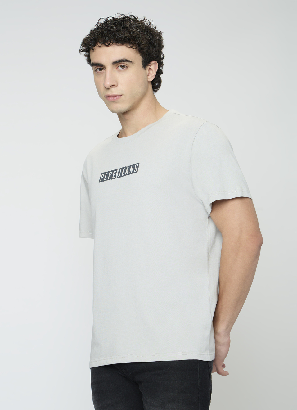 Men Cool Grey Oversized Graphic T-shirt, , large image number 3