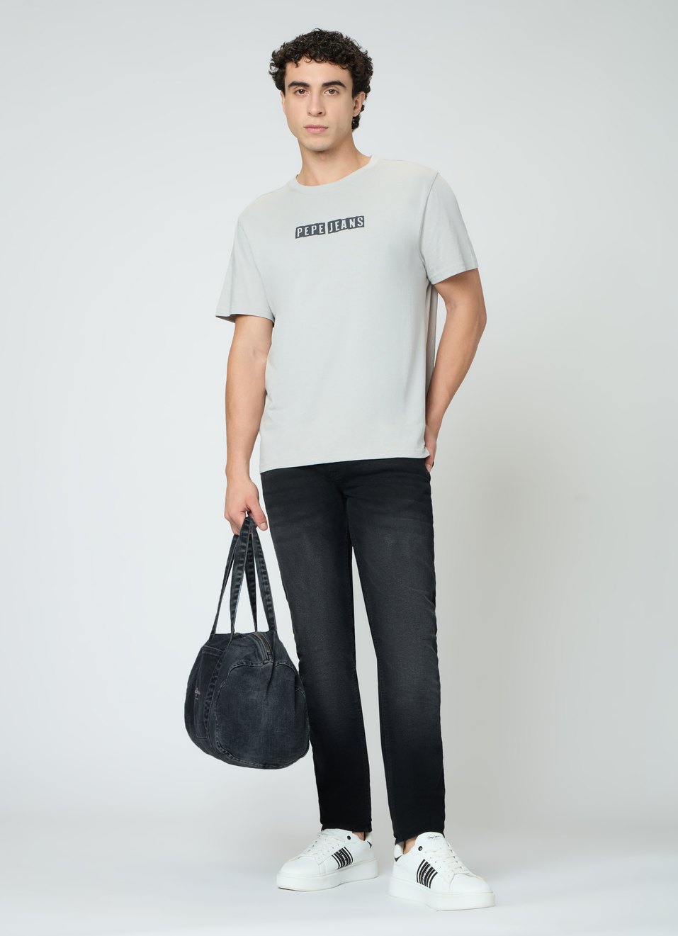 Men Cool Grey Oversized Graphic T-shirt, , large image number 5