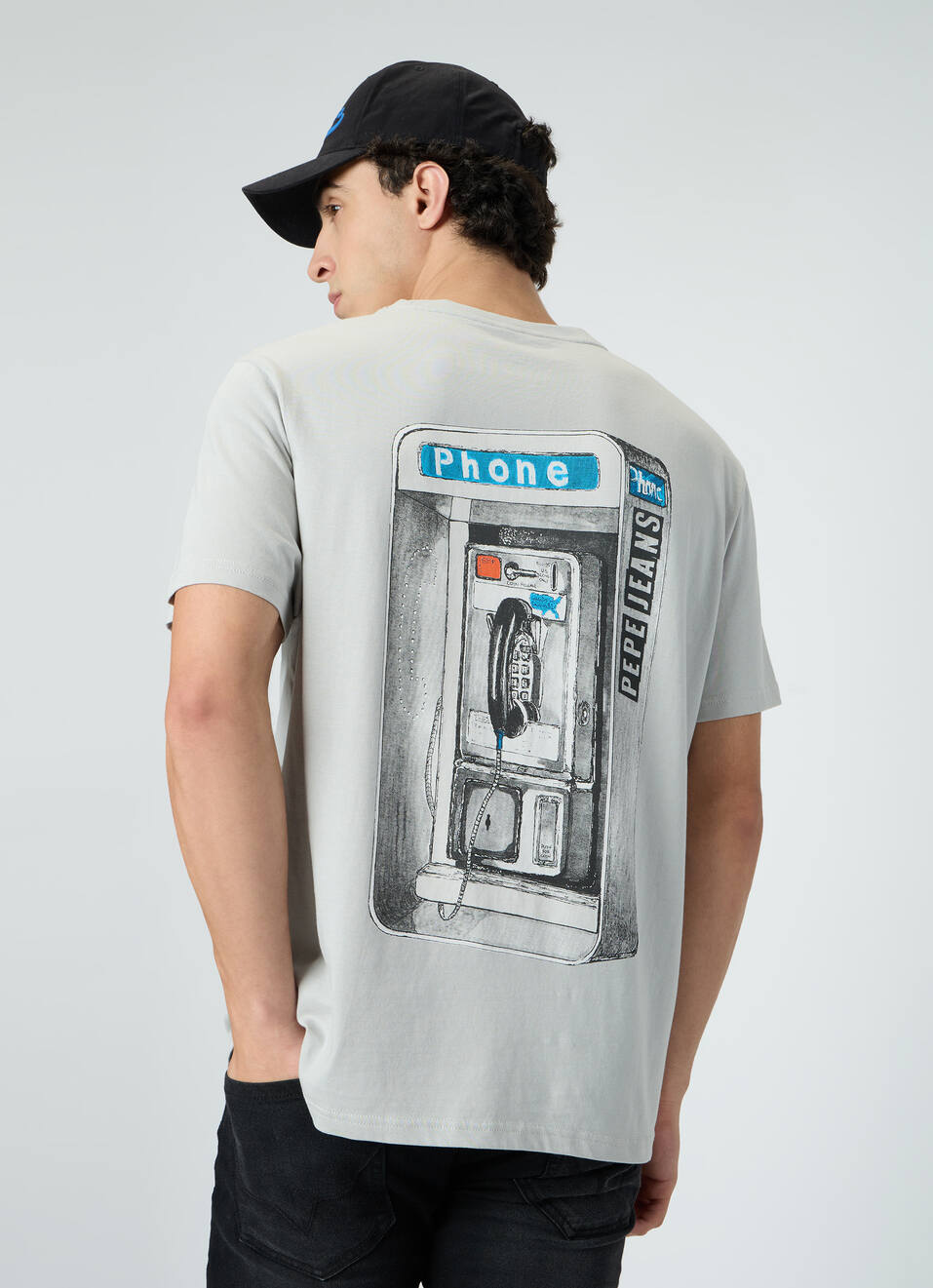Men Cool Grey Oversized Graphic T-shirt, , large image number 0