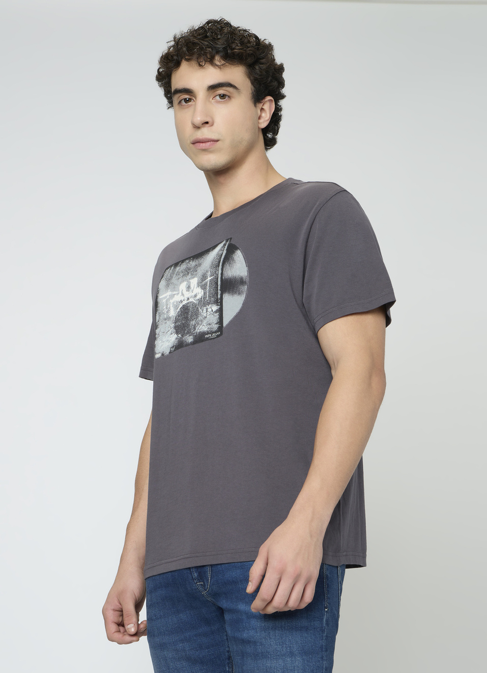 Men Elephant Green Relaxed Graphic T-shirt, , large image number 3