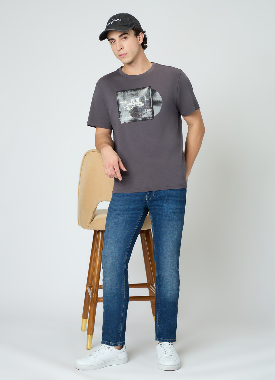 Men Elephant Green Relaxed Graphic T-shirt, , large image number 5