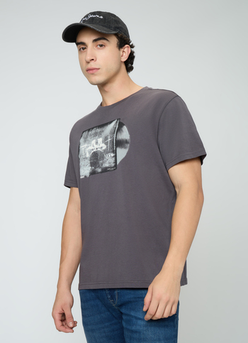Men Elephant Green Relaxed Graphic T-shirt
