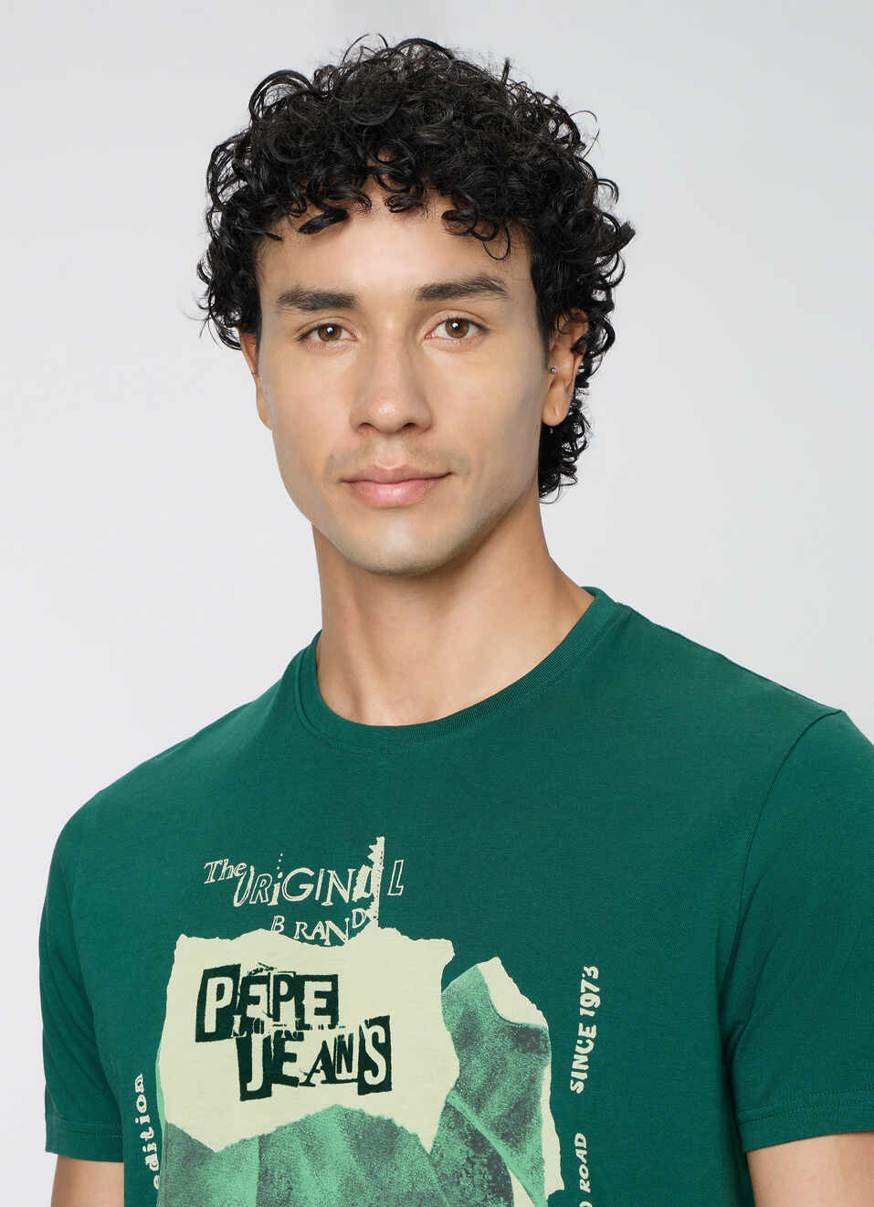Men Green Graphic Slim Fit T-shirt, , large image number 4