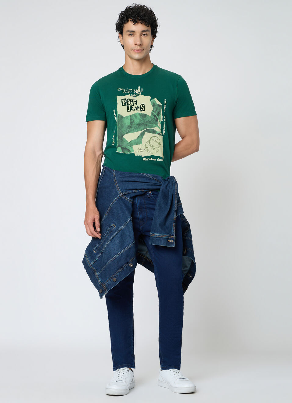 Men Green Graphic Slim Fit T-shirt, , large image number 5
