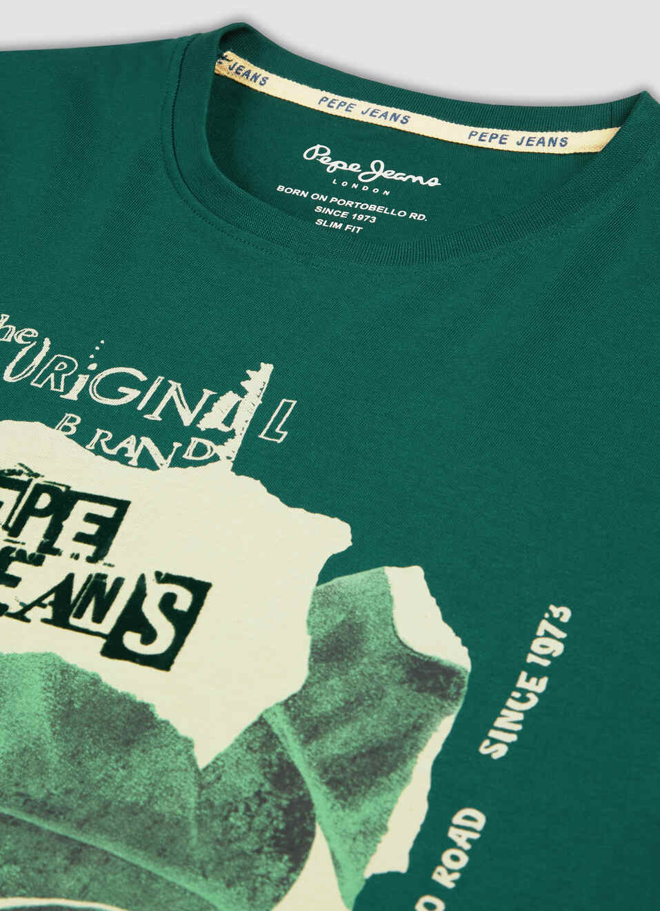 Men Green Graphic Slim Fit T-shirt, , large image number 7