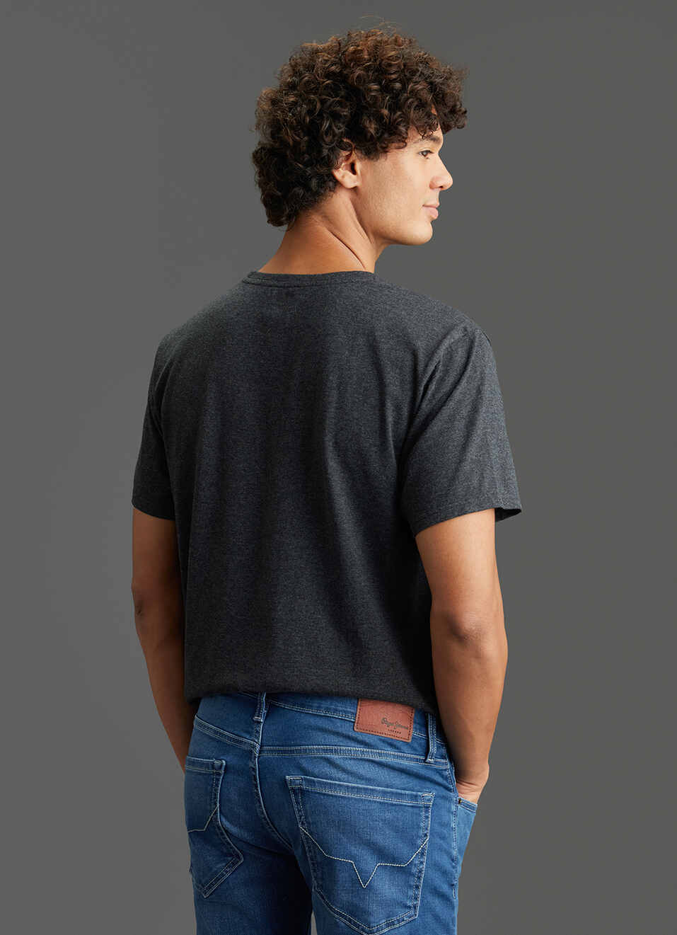 Men Grey Graphic Print Slim Fit Short Sleeve T-shirt, , large image number 6
