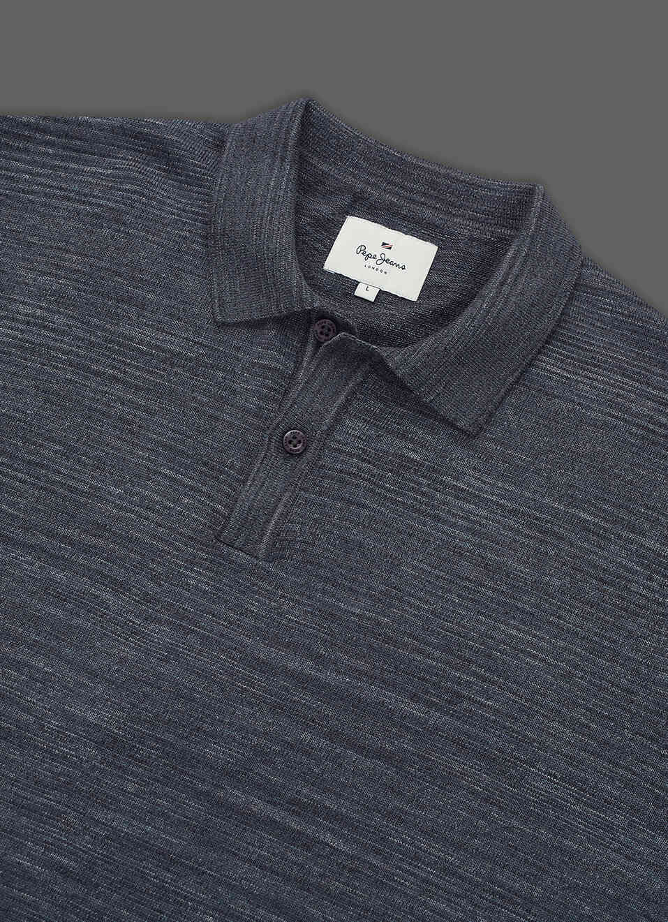 Men Grey Solid Regular Fit Polo Collar T-shirt, , large image number 3