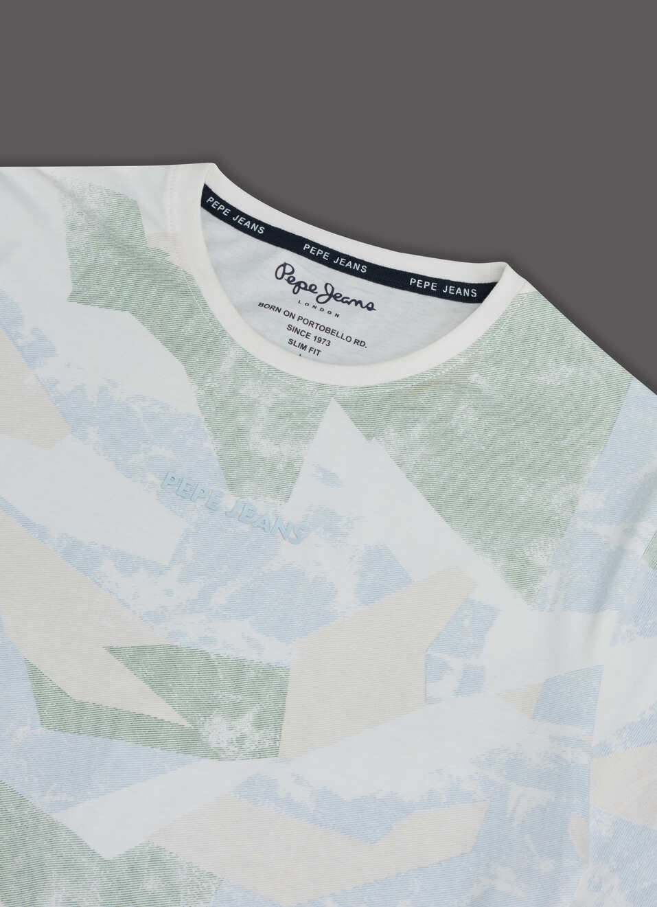 Men White Abstract Print Slim Fit Short Sleeve T-shirt, , large image number 3
