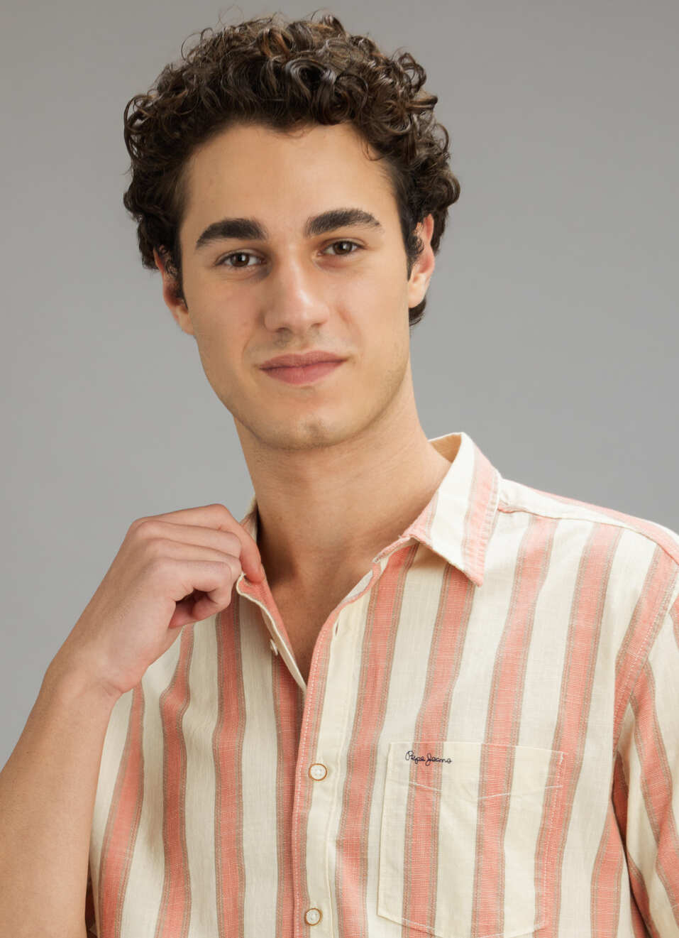 Men Pink Striped Shirt, , large image number 4