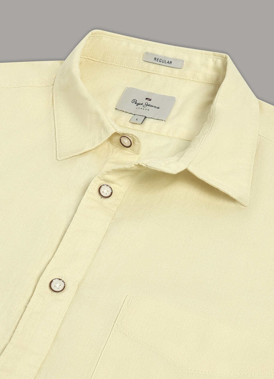 Men Yellow Solid Short Sleeve Shirt, , large image number 7