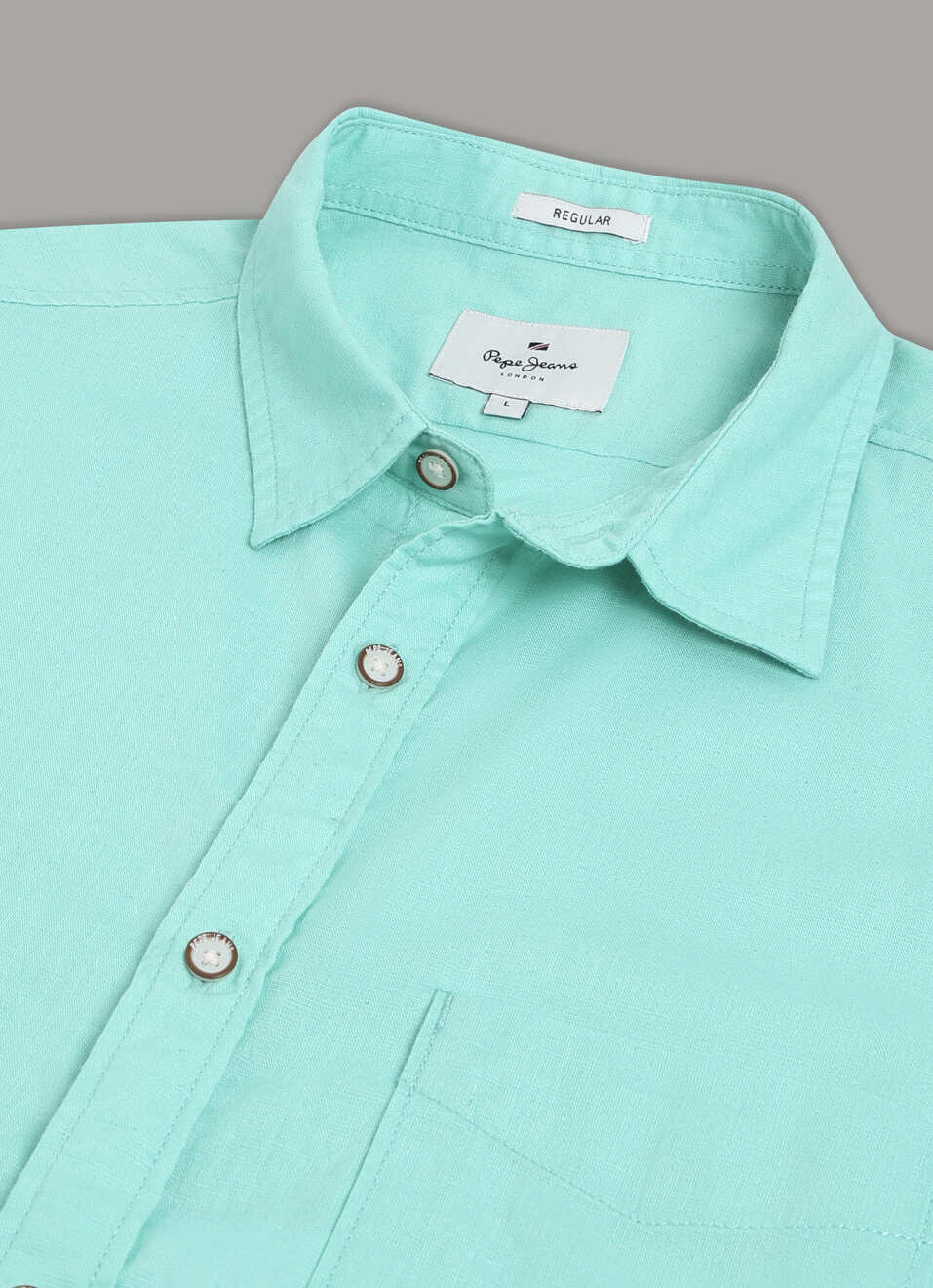 Men Blue Solid Short Sleeve Shirt, , large image number 7