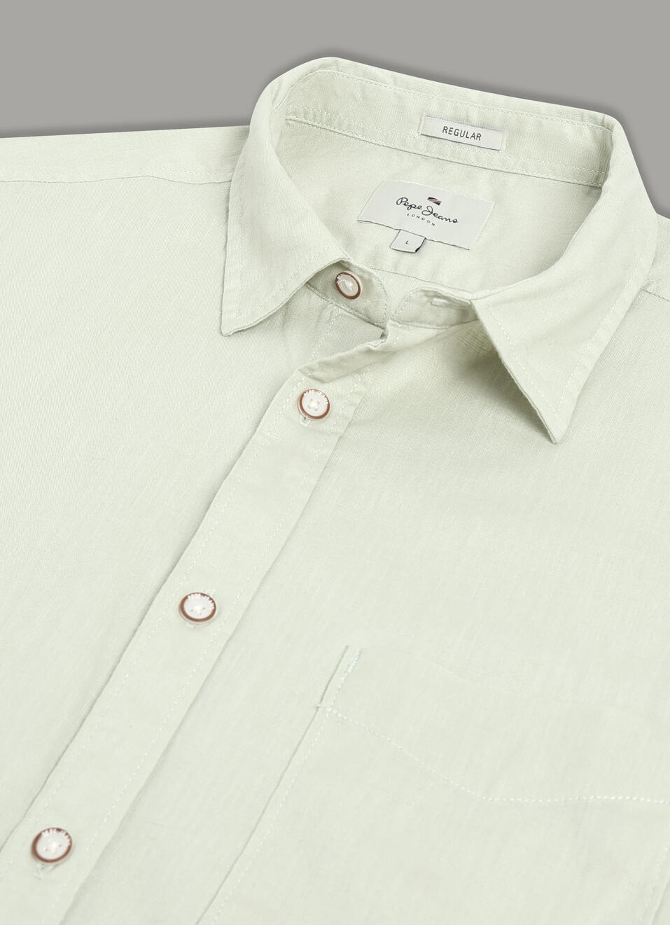 Men Green Solid Short Sleeve Shirt, , large image number 7