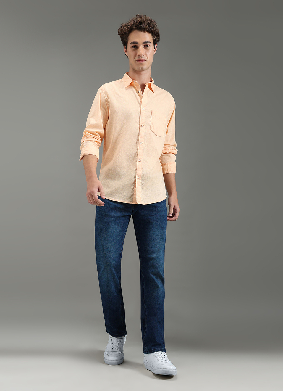 Men Pink Solid Long Sleeve Shirt, , large image number 2