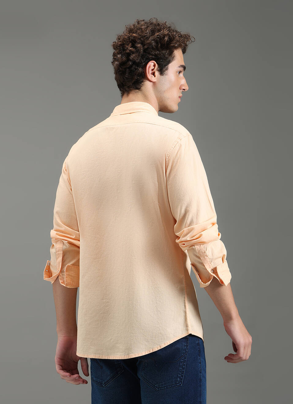 Men Pink Solid Long Sleeve Shirt, , large image number 6