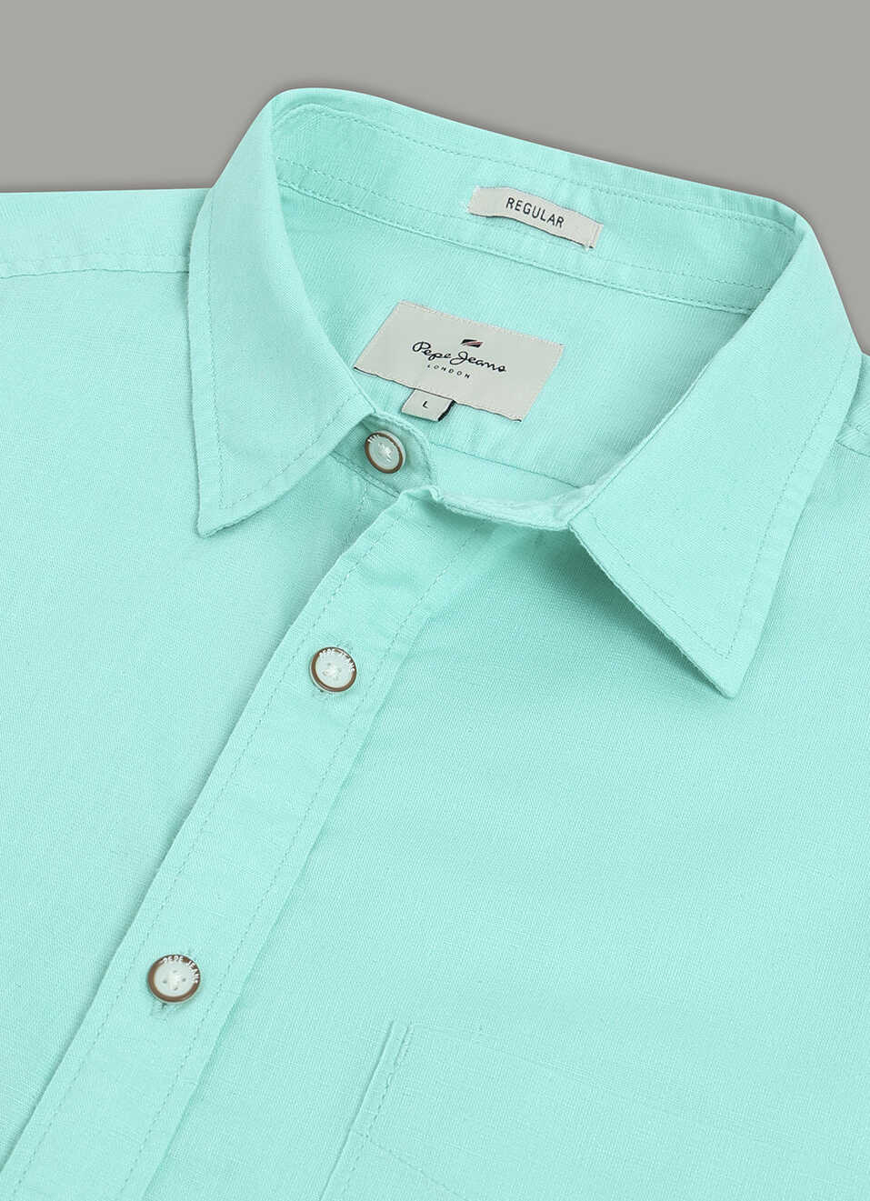 Men Blue Solid Long Sleeve Shirt, , large image number 3